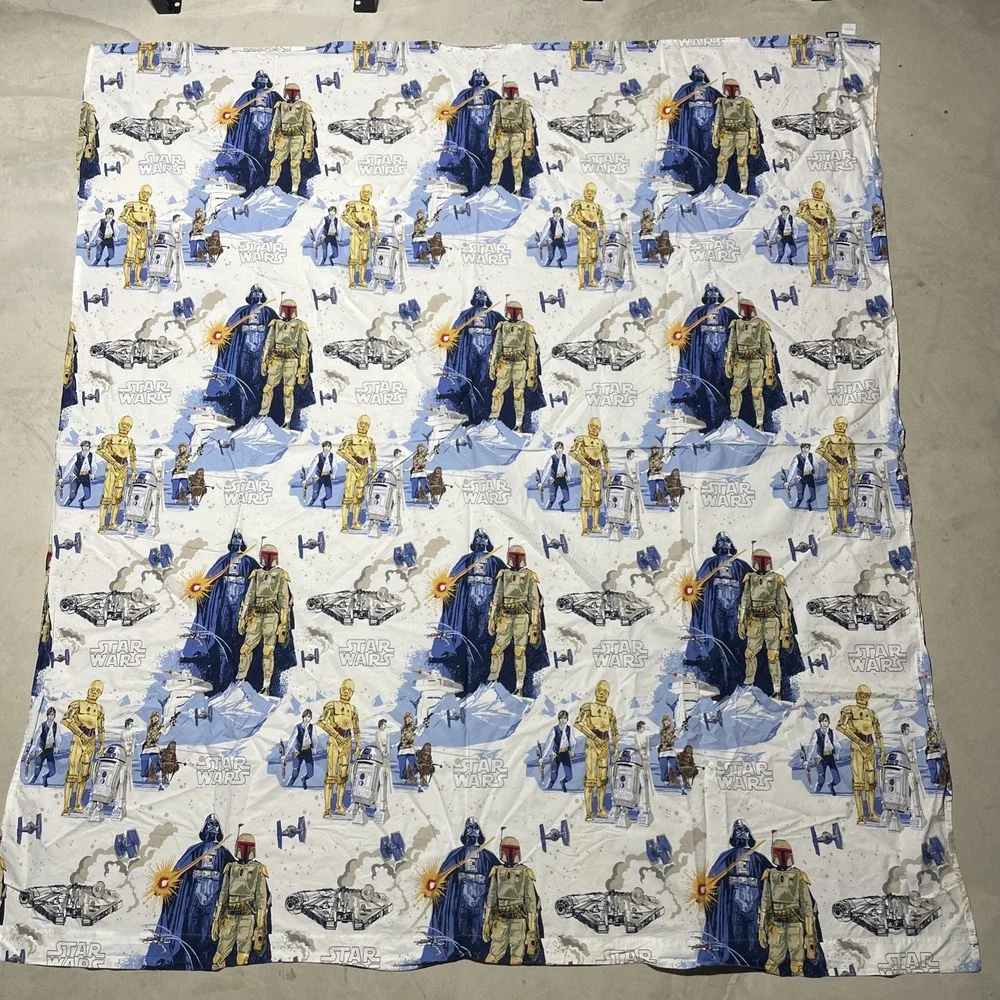 Pottery Barn Kids Star Wars Droid Organic Cotton Flat Sheet 88